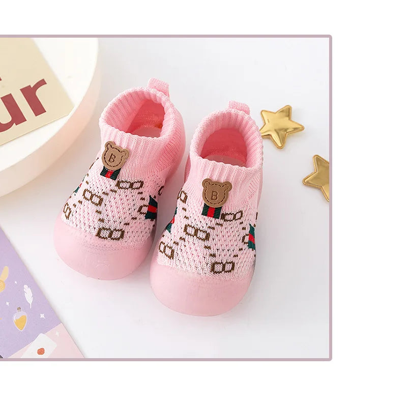 Spring Popular New Baby Shoes Mesh Knit Breathable Kid Girls Boys 0-3T Summer Slip-On Casual Sneakers Toddler Non-Skid Prewalker