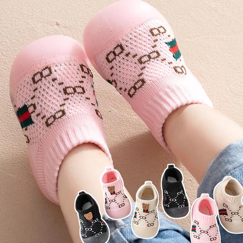 Spring Popular New Baby Shoes Mesh Knit Breathable Kid Girls Boys 0-3T Summer Slip-On Casual Sneakers Toddler Non-Skid Prewalker