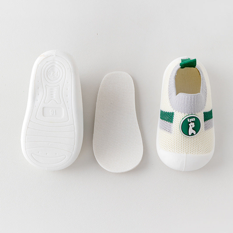 Boys' Spring And Autumn Soft-soled Mesh Surface Breathable Non-slip Anti-slip Indoor Toddler Shoes