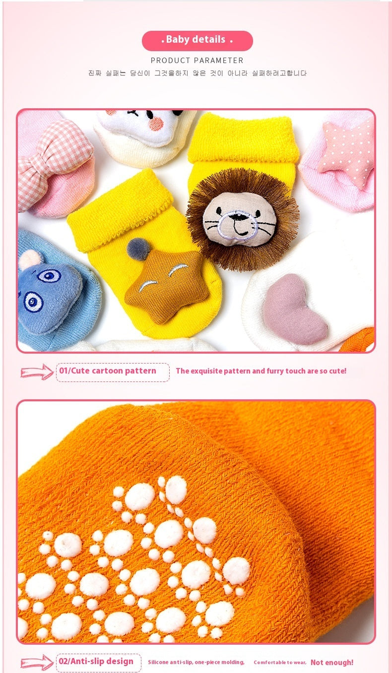 Newborn Baby Double Needle Non-slip Not Feel Tight With Feet Room Socks