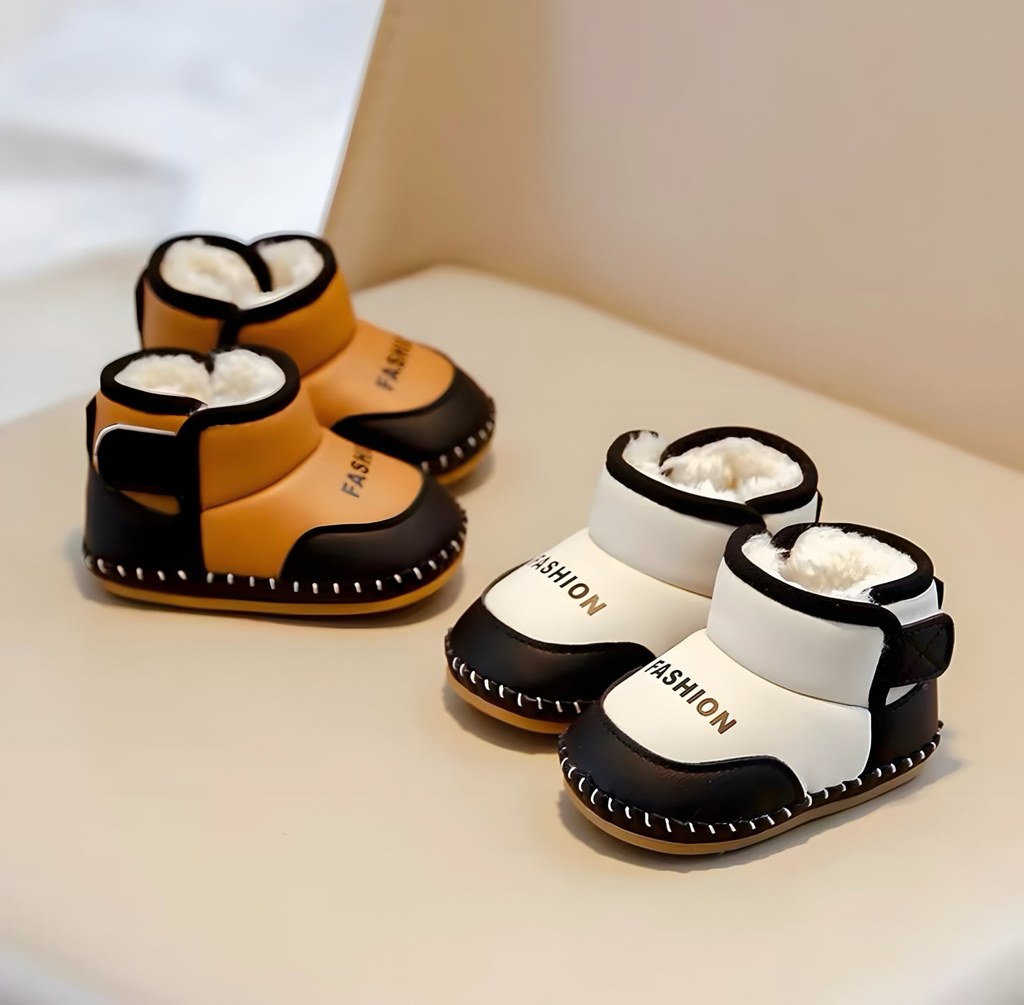 Infant Winter Boots – Thick Plush Soft Sole Baby Shoes (0–12 Months)