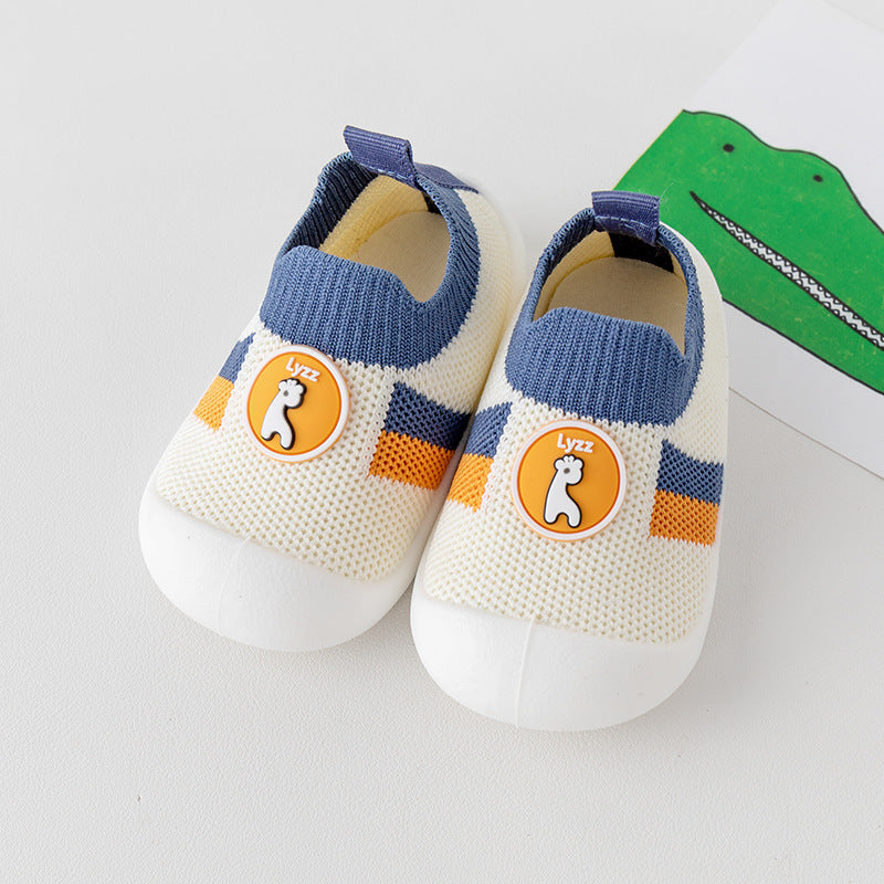 Boys' Spring And Autumn Soft-soled Mesh Surface Breathable Non-slip Anti-slip Indoor Toddler Shoes
