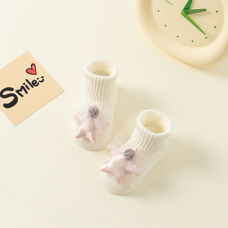 Newborn Baby Double Needle Non-slip Not Feel Tight With Feet Room Socks