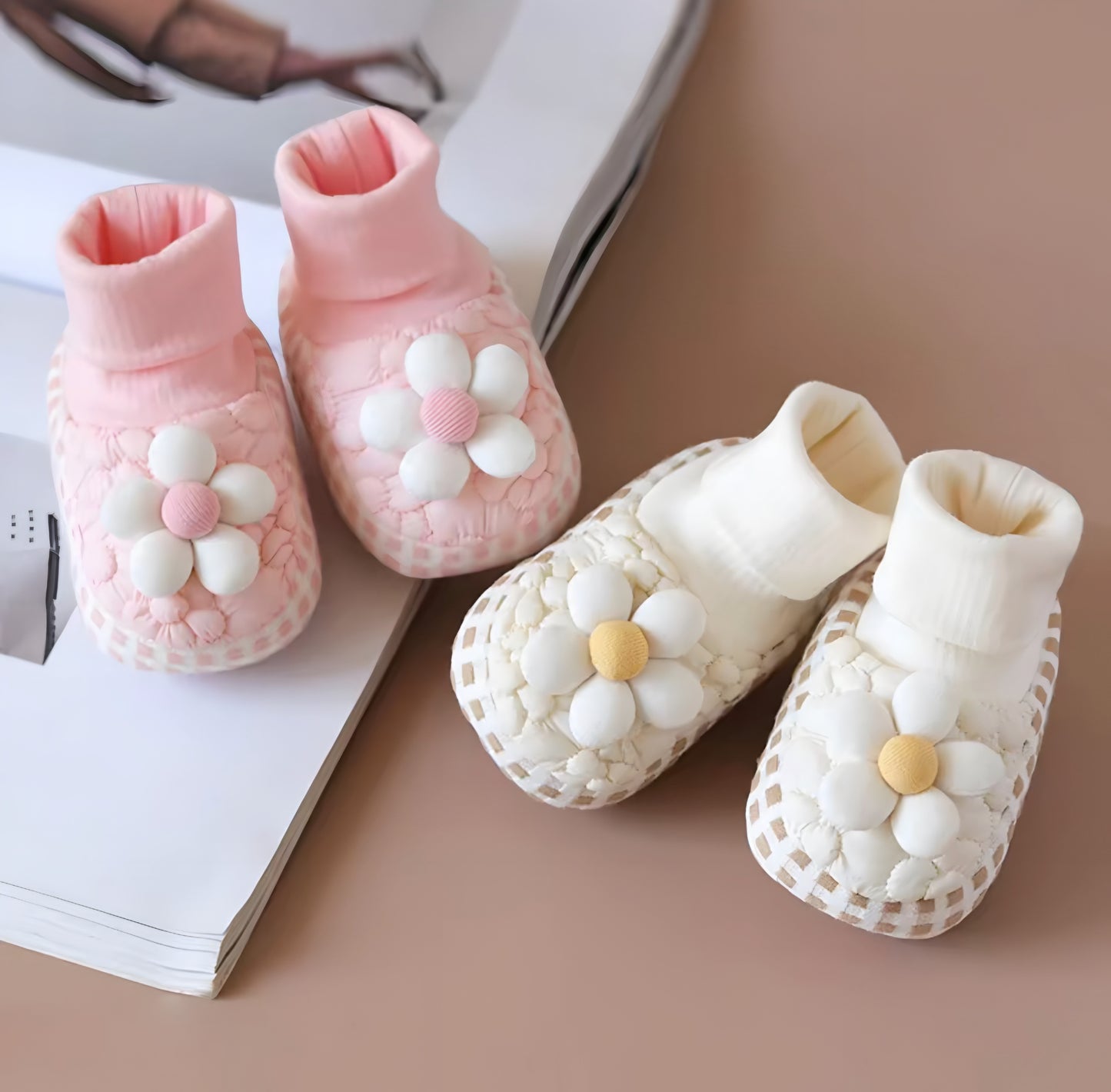 Baby Soft Sole Non-Slip Flower Sock Shoes – Infant/Toddler Shoes