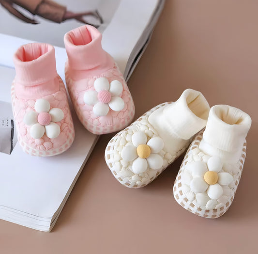 Baby Soft Sole Non-Slip Flower Sock Shoes – Infant/Toddler Shoes