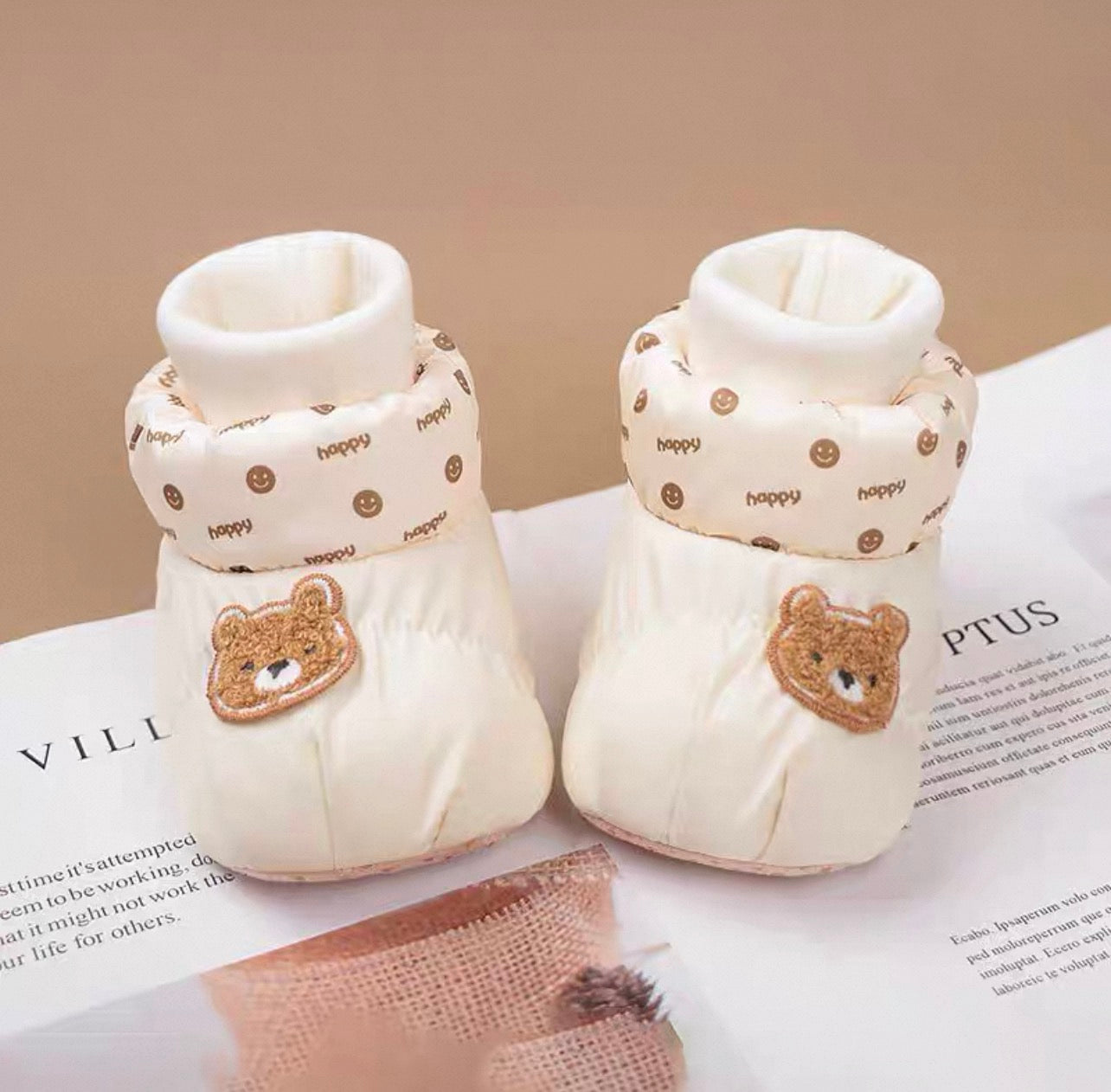 Baby Winter Booties – Warm Plush Soft Sole First Walker Shoes (0–12 Months)
